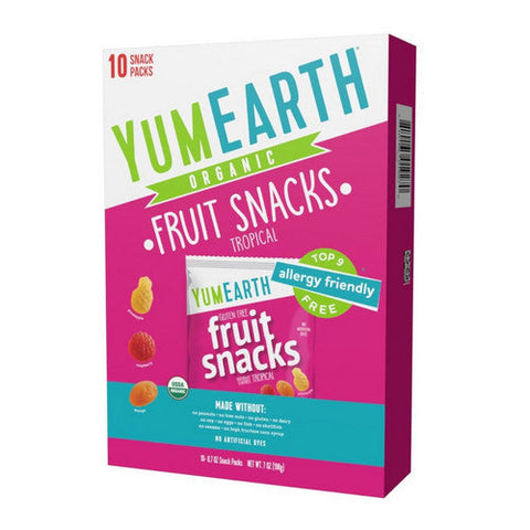 YumEarth, Organic Fruit Snacks Tropical, 7 Oz (Case Of 6) YumEarth