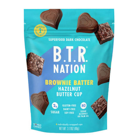 B.T.R. Bar, Superfood Truffle Cups Brownie Batter, 3.17 Oz (Case Of 6) B.T.R. Bar