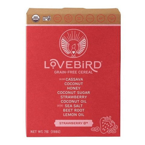 Lovebird, Organic Strawberry Cereal Grain Free, 7 Oz (Case Of 6) Lovebird