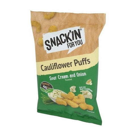 Snack In For You, Cauliflower Puffs Sour Cream And Onion, 4 Oz (Case Of 12) Snack In For You