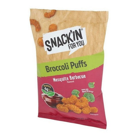 Snack In For You, Mesquite Barbecue Broccoli Puffs, 4 Oz (Case Of 12) Snack In For You