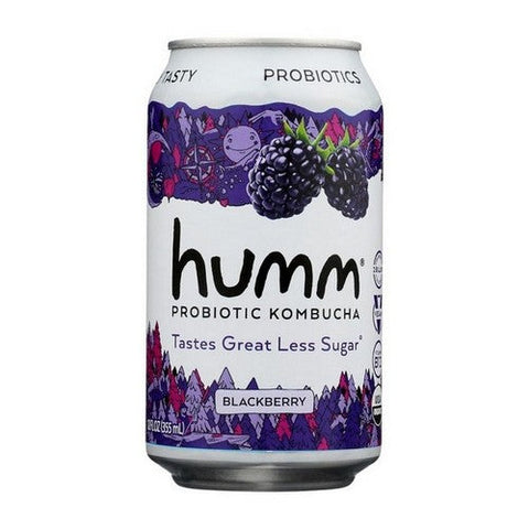 Humm Kombucha, Blackberry Probiotic Kombucha, 12 Oz (Case Of 6) Humm Kombucha