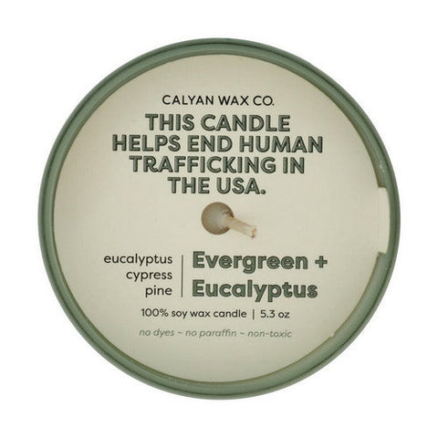 Calyan Wax Co, Evergreen Plus Eucalyptus Soy Candle, 5.3 Oz (Case Of 6) Calyan Wax Co