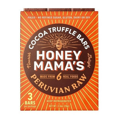 Honey Mamas, Peruvian Raw Cocoa Truffle Bar, 2.5 Oz (Case Of 12) Honey Mamas