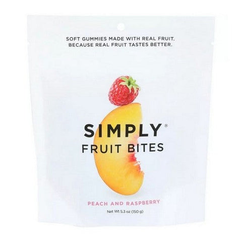Simplygum, Mixed Peach And Raspberry, 5.3 Oz (Case Of 6)
