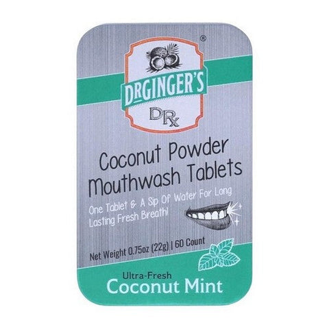 Dr.Ginger's, Coconut Mint Mouthwash Tablets, 0.75 Oz (Case Of 6) Dr.Ginger's