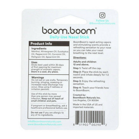 Boom.Boom, Wintermint Nasal Stick, 1 Count (Case Of 6) Boom.Boom