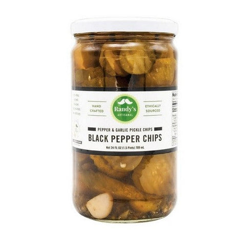 Randys Pickles, Black Pepper Chips, 24 Oz (Case Of 6) Randys Pickles