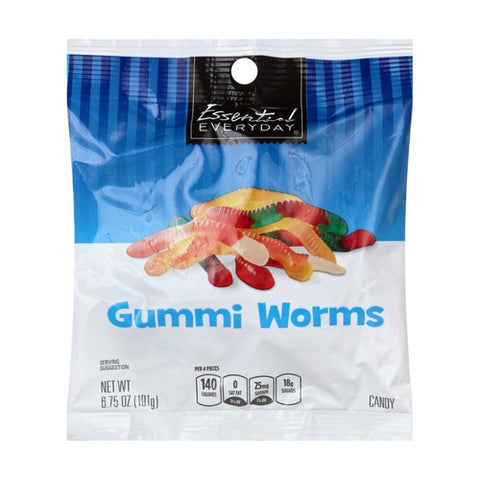 Gummi Worms Candy 6.75 Oz (Case Of 12) by Essential Everyday