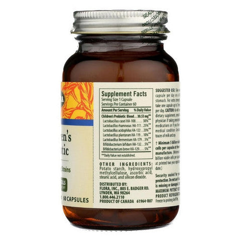 Flora, Childrens Probiotic, 60 Count Flora