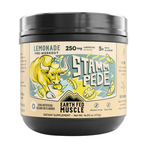 Earth Fed Muscle, Stammpede Lemonade Pre Workout, 16.05 Oz Earth Fed Muscle
