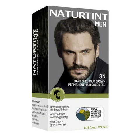 Naturtint, Men's Permanent Hair Color 3N Dark Chestnut Brown, 5.75 Oz Naturtint