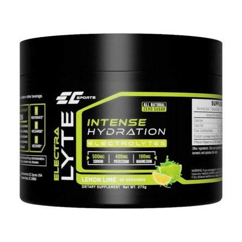 EC Sports, Hydrate Electrolyte Powder Lemon Lime, 277 Grams EC Sports