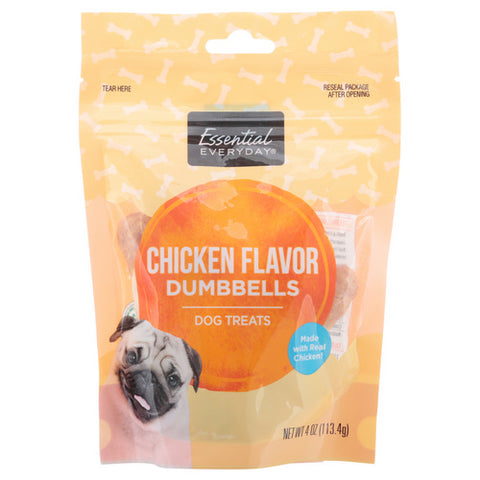 Chicken Flavor Dumbbellss Dog Treats 4 Oz (Case Of 3) by Essential Everyday