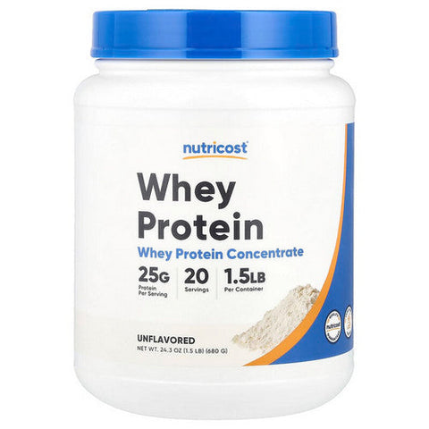 Nutricost, Whey Protein Concentrate Unflavored, 1.5 Lbs Nutricost