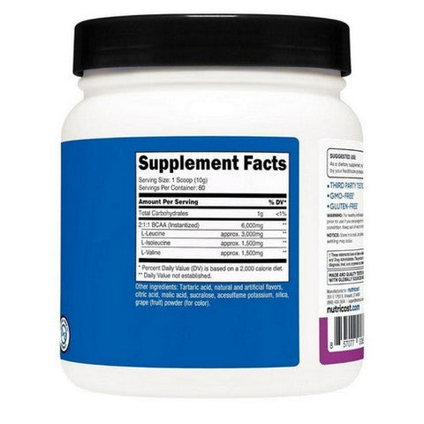 Nutricost, BCAA Powder Grape, 60 Servings Nutricost
