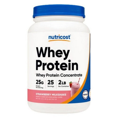Nutricost, Whey Protein Concentrate Powder Strawberry Milkshake, 2 Lbs Nutricost