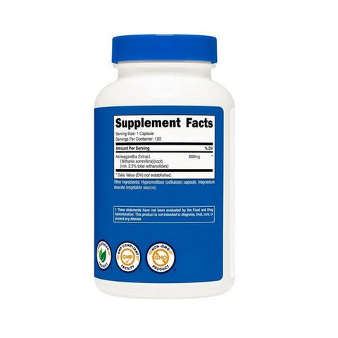 Nutricost, Ashwagandha Root Extract, 600 Mg, 120 Count Nutricost