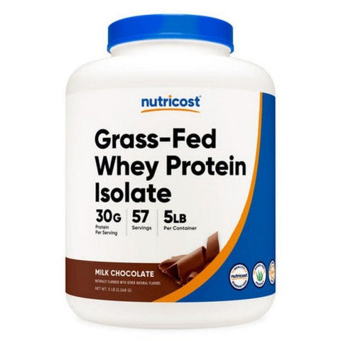 Nutricost, Grass-Fed Whey Protein Isolate Powder Chocolate, 5 Lbs Nutricost