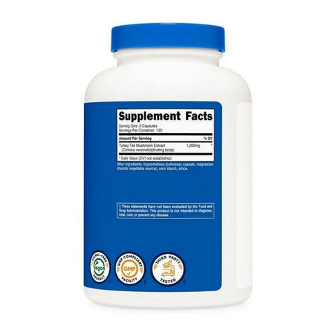Nutricost, Turkey Tail Mushroom, 1200 Mg, 240 Caps Nutricost