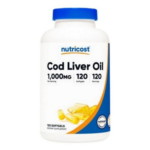 Nutricost, Cod Liver Oil Softgels, 1000 Mg, 120 Count Nutricost