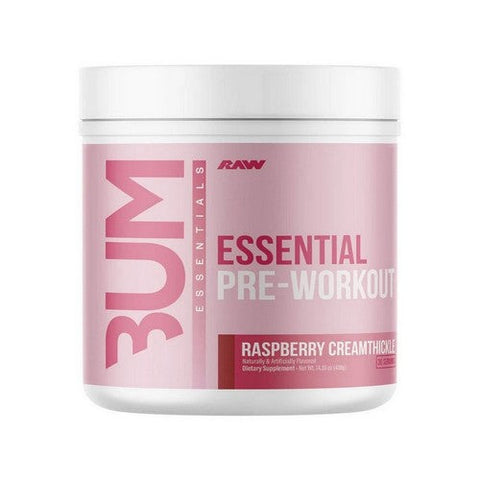 Raw Nutrition, Bum Essential Pre Workout Blue Raspberry, 400 Grams Raw Nutrition
