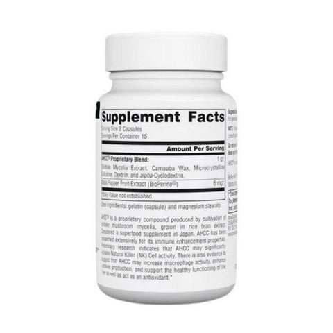 Source Naturals, AHCC with BioPerine, with Bioperine 30 Caps