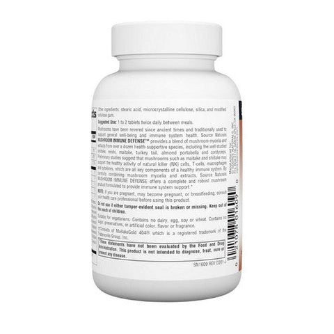 Source Naturals, Mushroom Immune Defense, 60 Tabs Source Naturals