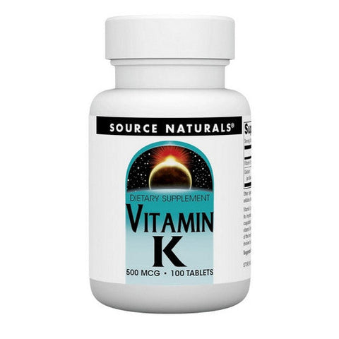 Source Naturals, Vitamin K, 500 MCG, 100 Tabs Source Naturals