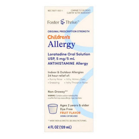 Foster And Thrive, Children's Allergy Loratadine USP, 4 Oz Foster And Thrive