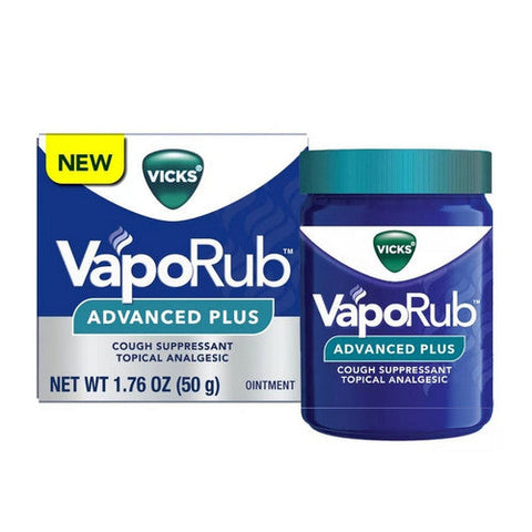 Vicks, VapoRub Advanced Plus Cough Suppressant, 1.76 Oz Vicks