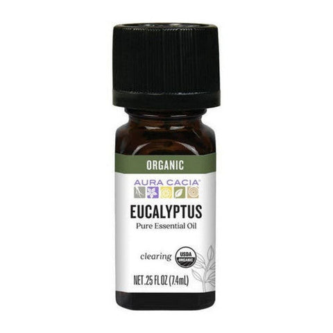 Aura Cacia, Aura Cacia Organic Eucalyptus Essential Oil, 0.25 Oz Aura Cacia