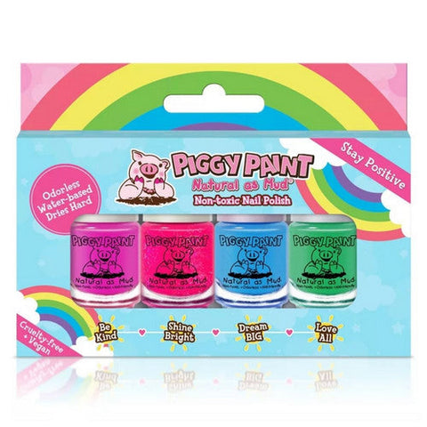 Piggy Paint, Piggy Paint Rainbow Nail Poilsh Box Set, 1 Count Piggy Paint