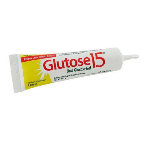 Glutose, Oral Glucose Gel Lemon, 37.5 Grams