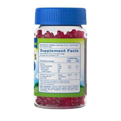 Trubiotics, Kids Digestive + Immune Health Gummies Strawberry, 40 Count