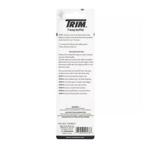 Trim, 7-Way Color Coded Nail Finishing Buffer, 1 Count