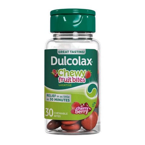 Dulcolax, Saline Laxative Chewy Fruit Bites Cherry Berry, 30 Count