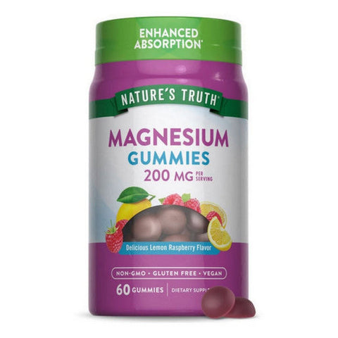 Nature's Truth, Magnesium Gummies Natural Lemon Raspberry, 60 Count