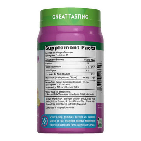 Nature's Truth, Magnesium Gummies Natural Lemon Raspberry, 60 Count