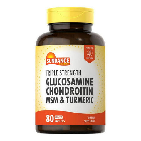 Sundance, Glucosamine Chondroitin Msm & Turmeric Coated Caplets Triple Strength, 80 Caps