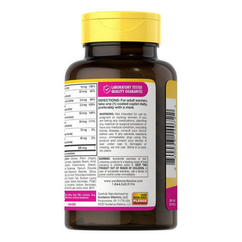 Sundance, Women'S 50+ Abc Complete Multivitamin Multimineral Coated, 60 Count Sundance
