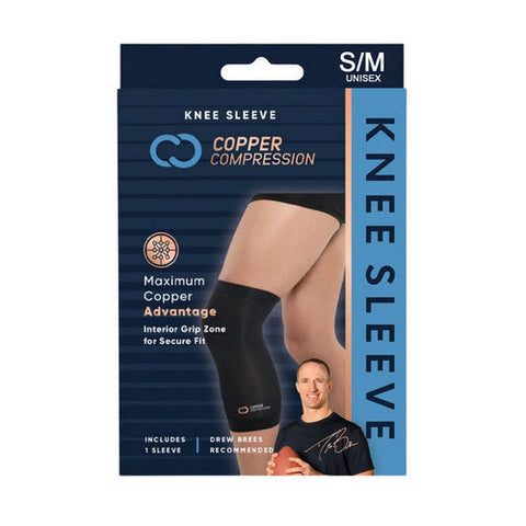Copper Compression, Knee Sleeve Copper Infused Small Medium, 1 Count Copper Compression