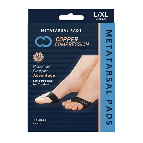 Copper Compression, Metatarsal Pads Large And Extra Large, 1 Count Copper Compression