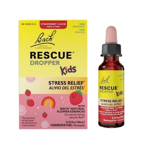 Bach, Rescue Kids Stress Relief Strawberry Non-Alcohol, 0.35 Oz Bach