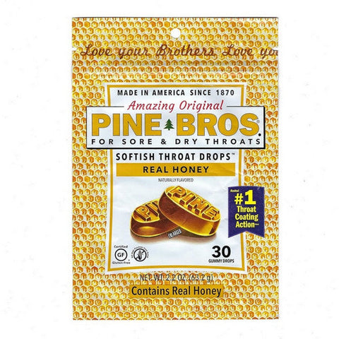 Pine Bros., Sore Throat Softish Drops Real Honey, 30 Count Pine Bros.