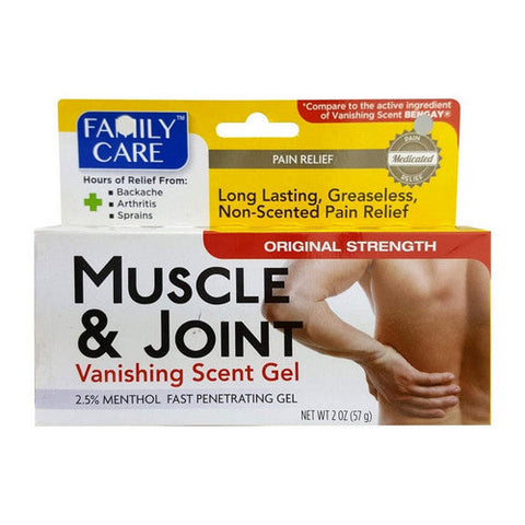 Family Care, Muscle And Joint Pian Relieving Vanishing Gel Original Strength, 2 Oz Family Care