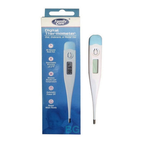 Family Care, Digital Thermometer Oral Underarm Or Rectal, 1 Count Family Care