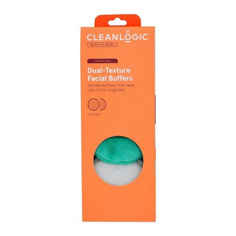 Cleanlogic, Dual Texture Facial Buffers, 3 Count Cleanlogic