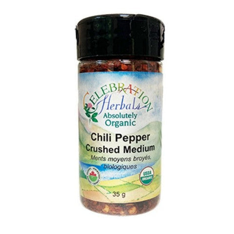 Celebration Herbals, Organic Chili Peppers Red Medium Crushed, 1.41 Oz Celebration Herbals