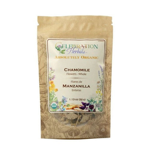 Celebration Herbals, Organic Chamomile Flowers Whole, 32 Grams Celebration Herbals